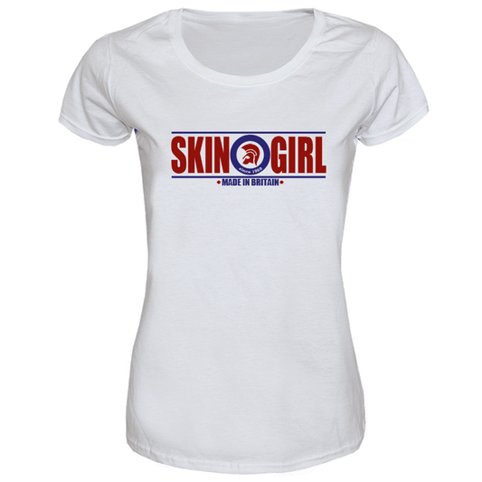 Trojan Skingirl "Made in Britain" Girly Shirt (weiss)