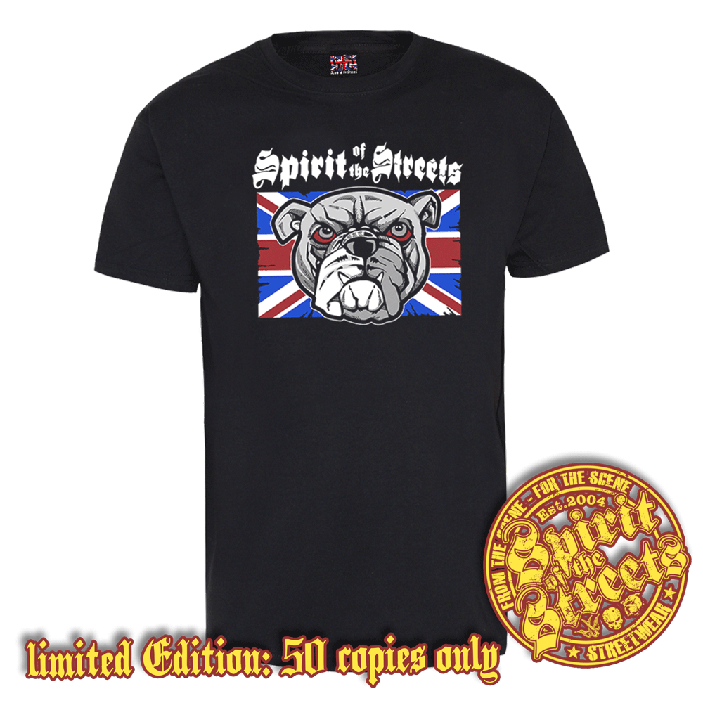 Spirit of the Streets #44 "Bulldog IV" T-Shirt (washed black) (lim. 50)