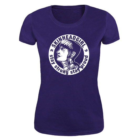 Skinheadgirl "Stay strong stay proud" Girly Shirt (purple)