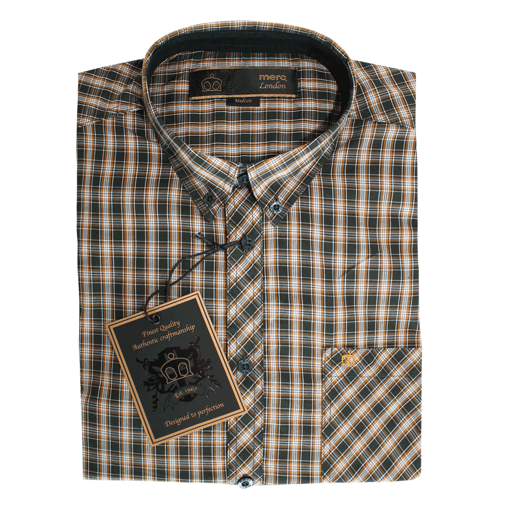Merc "Roswell" Hemd (lang) (kariert/grün) - Premium  von Merc London für nur €39.90! Shop now at Spirit of the Streets Mailorder