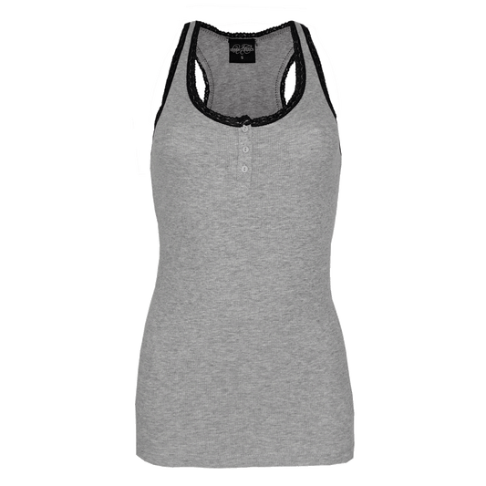 Urban Classics "Button Laces" Girly Tank Top (grey)