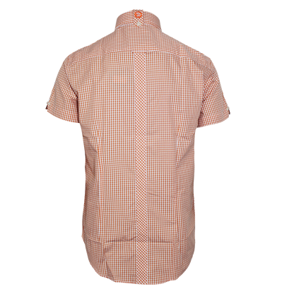 Trojan "Classic Gingham" Button Down Hemd (orange)