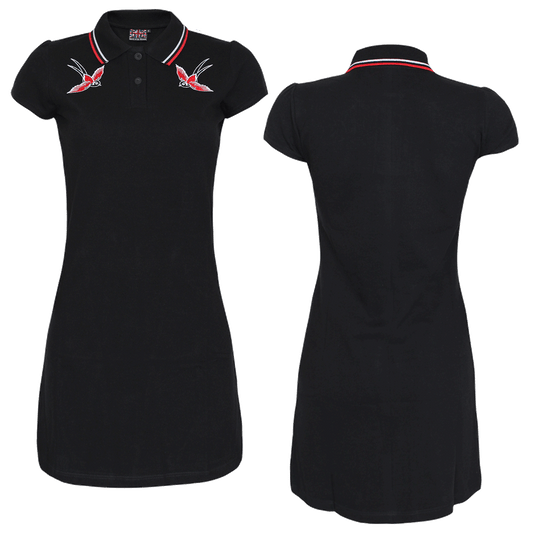 Spirit of the Streets "Jailbirds" Girly Polo Dress (black)