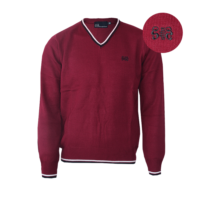 Spirit of the Streets "Logo" Jumper (Pullover) (burgund) (b/w stripes)