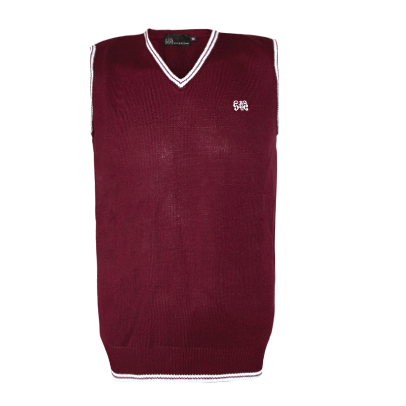 Spirit of the Streets "Premium" sweater vest (burgundy with white stripes)