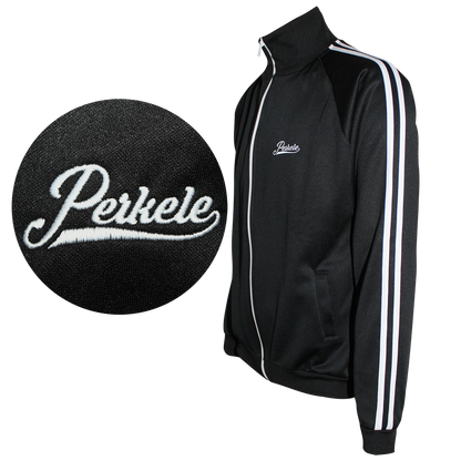 Perkele "EST.1993" Trainingsjacke (2 Stripes) (schwarz)
