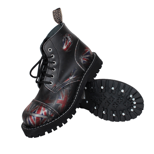 Steel Boots (6Loch) (Union Flag black)