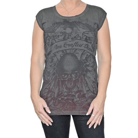 Fuga "Skull" Girly Shirt (black)