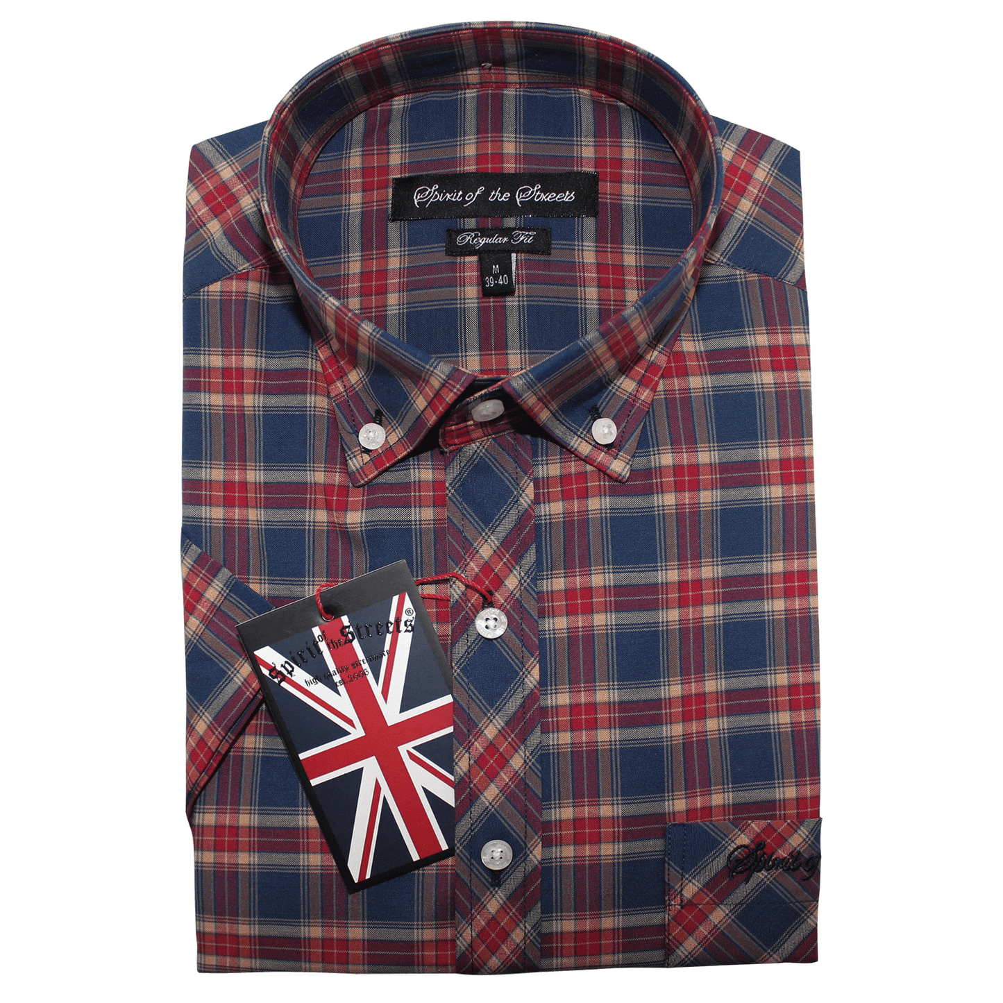 SotS "Wanderlust" Button Down Hemd (blau/rot)