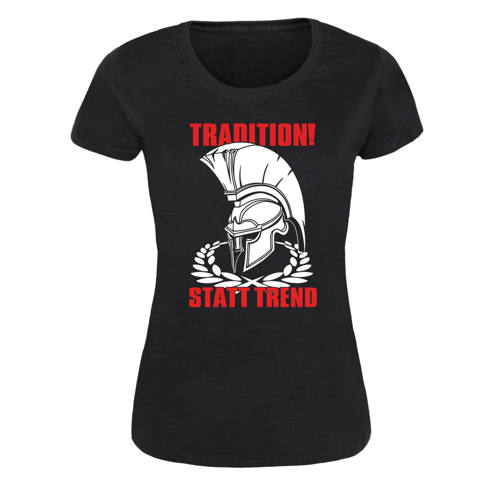 Tradition! statt Trend Girly Shirt (schwarz)