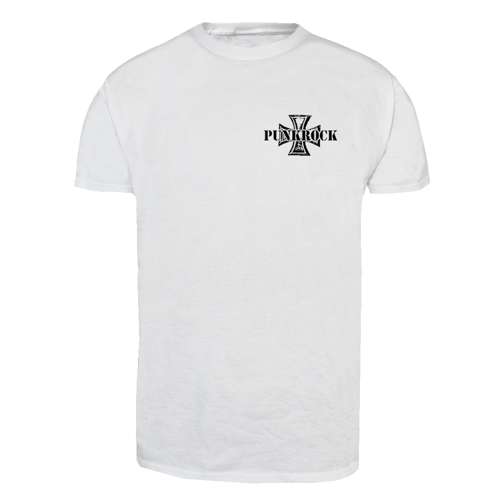 Punkrock "Iron Cross" T-Shirt (weiß)