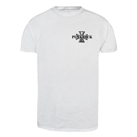 Punkrock "Iron Cross" T-Shirt (weiß)