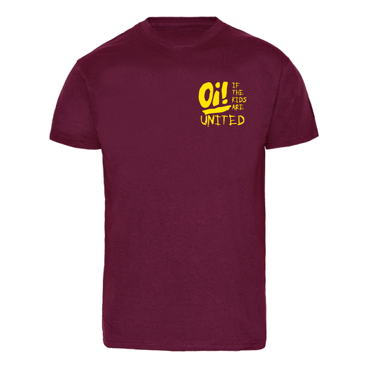 Oi! If the kids are united 2 (klein/gelb) T-Shirt (bordeaux)