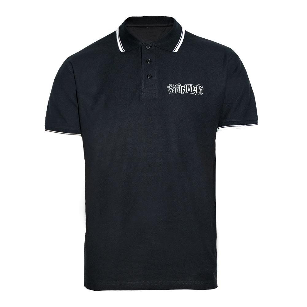 Stigma "Logo" Polo Shirt (black) - Premium  von Rage Wear für nur €19.90! Shop now at Spirit of the Streets Mailorder