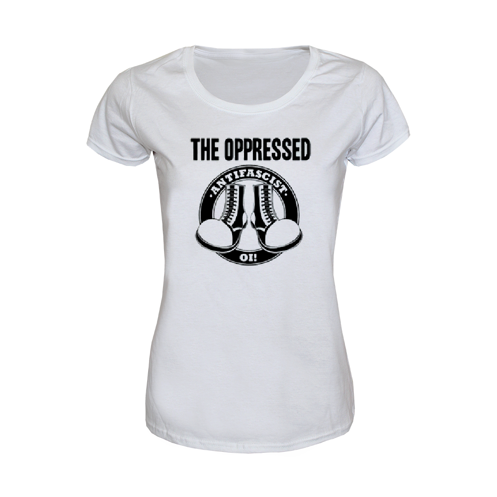 Oppressed,The "Antifascist Oi!" Girly-Shirt (white)
