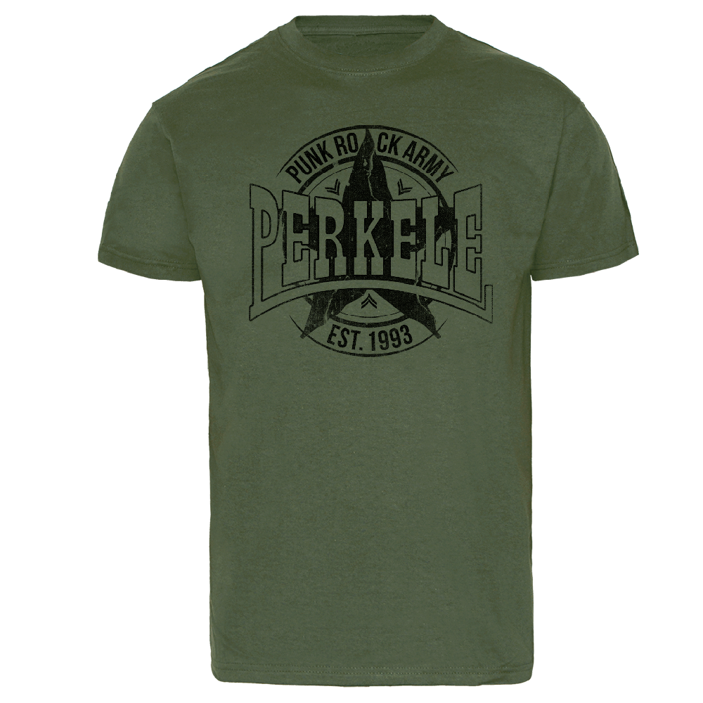 Perkele "Punk Rock Army 2" T-Shirt (oliv) - Premium  von Spirit of the Streets für nur €19.90! Shop now at Spirit of the Streets Mailorder