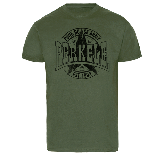 Perkele "Punk Rock Army 2" T-Shirt (oliv) - Just €19.90! Shop now at SPIRIT OF THE STREETS Webshop