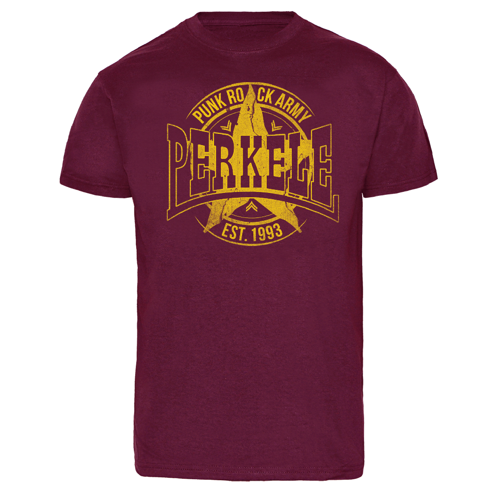 Perkele "Punk Rock Army 2" T-Shirt (bordeaux) - Premium  von Spirit of the Streets für nur €19.90! Shop now at Spirit of the Streets Mailorder