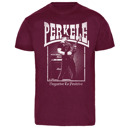 Perkele "Negative to positive" T-Shirt (bordeaux)