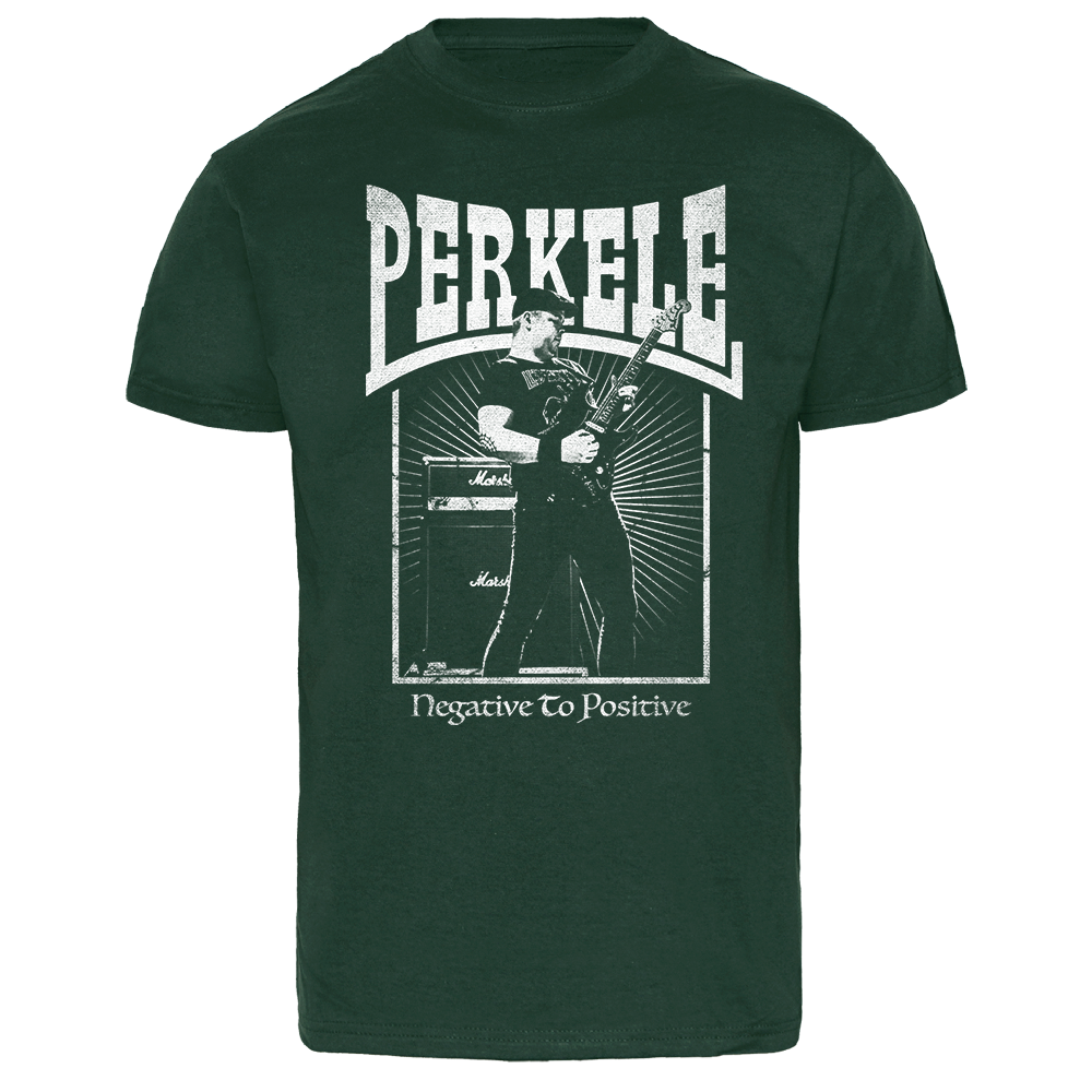 Perkele "Negative to positive" T-Shirt (forest green) - Premium  von Spirit of the Streets für nur €19.90! Shop now at Spirit of the Streets Mailorder