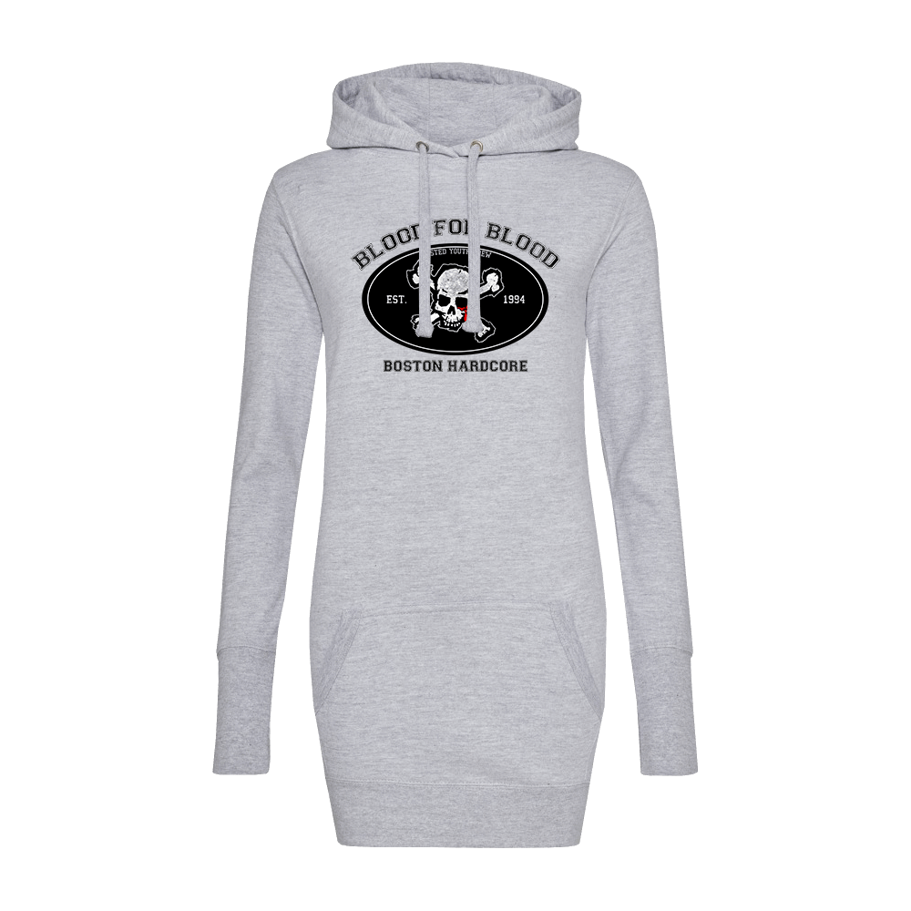 Blood For Blood "Fuck You" Girly Long Hoodie (grey)