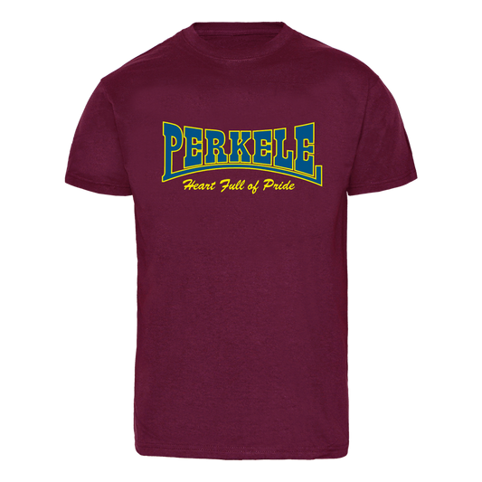 Perkele "Heart full of Pride Logo" T-Shirt (bordeaux) - Just €19.90! Shop now at SPIRIT OF THE STREETS Webshop