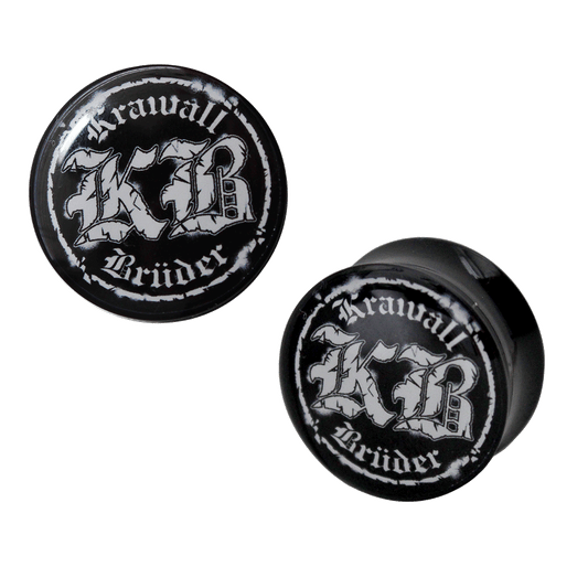 KrawallBrüder "Logo" Acryl Plug (black) - Premium  von Spirit of the Streets Mailorder für nur €7.90! Shop now at Spirit of the Streets Mailorder