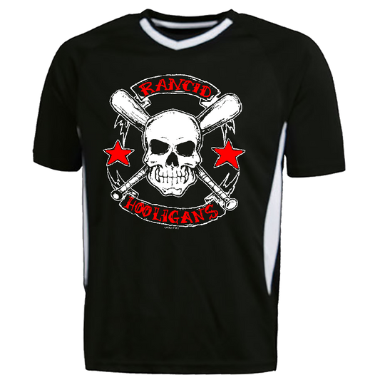 Rancid "Hooligans Big Skull" Soccerjersey - Premium  von Rage Wear für nur €10! Shop now at SPIRIT OF THE STREETS Webshop
