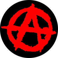 Anarchie schwarz/rot  - Button (2,5 cm) 290