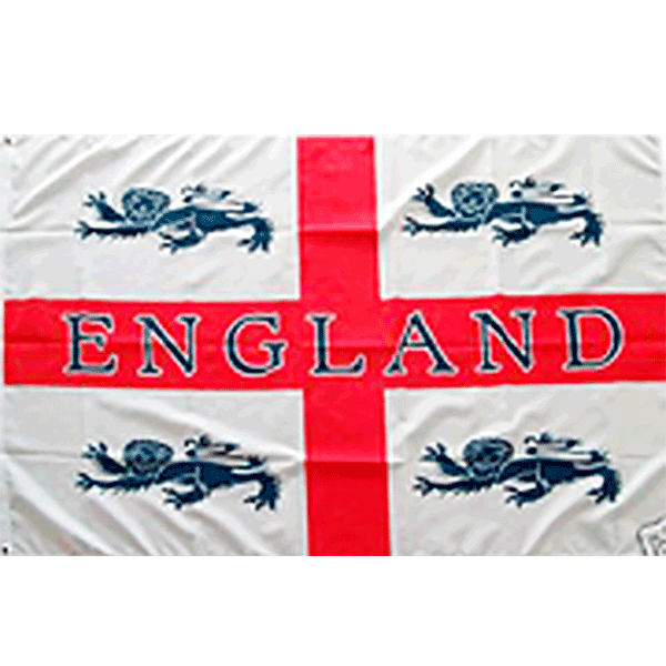 England (4 Lions) - Fahne / Flag - Premium  von Spirit of the Streets Mailorder für nur €8.90! Shop now at Spirit of the Streets Mailorder