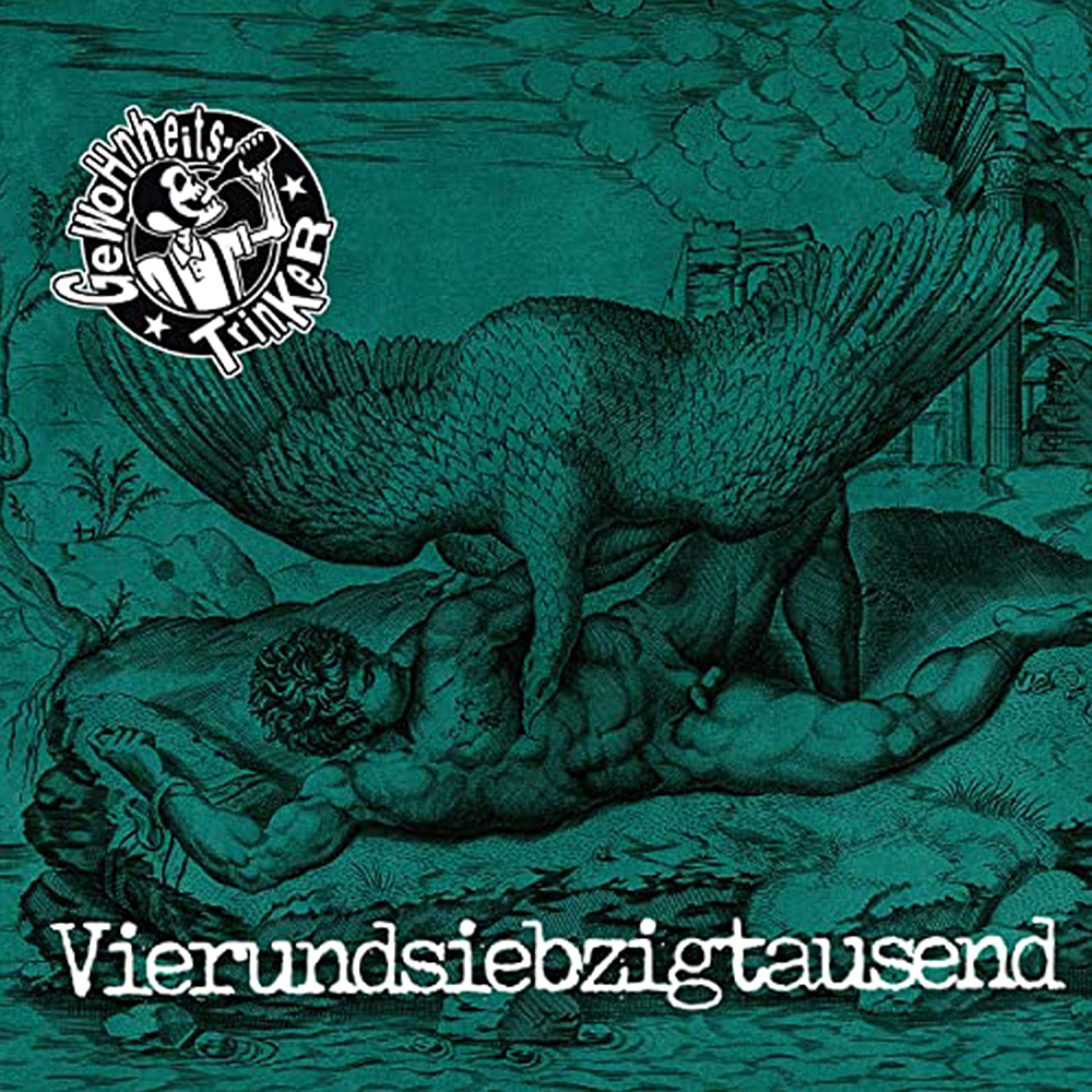 Gewohnheitstrinker "74000 / Vierundsiebzigtausend" LP (pink/black) (3. pressing)