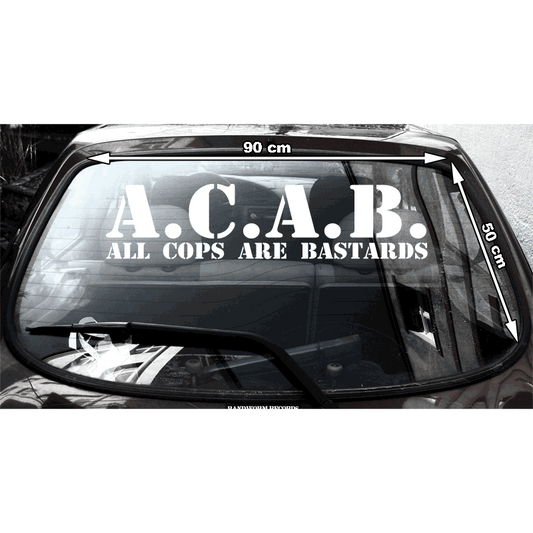 A.C.A.B. - Heckscheibenaufkleber (außen / outside)