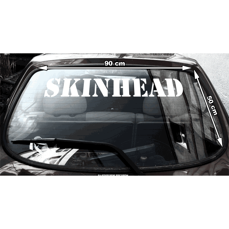 Skinhead - Heckscheibenaufkleber (innen / inside)
