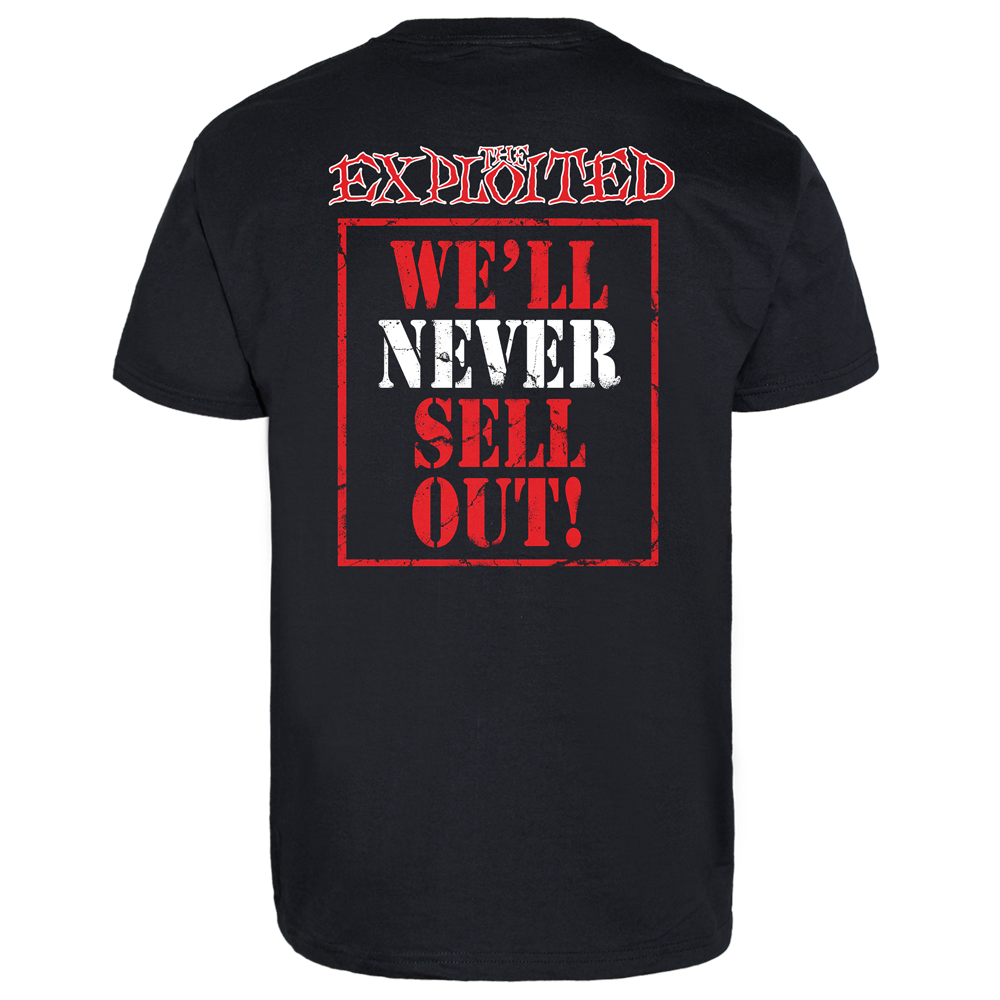 Exploited, The "Never Sell Out" T-Shirt - Premium  von Spirit of the Streets Mailorder für nur €13.90! Shop now at Spirit of the Streets Mailorder
