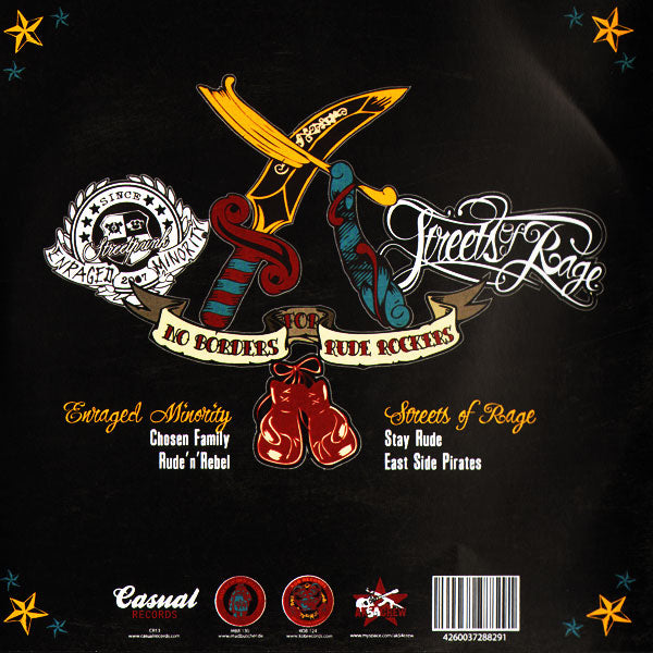 split Streets of Rage / Enraged Minority "No borders..." EP 7"