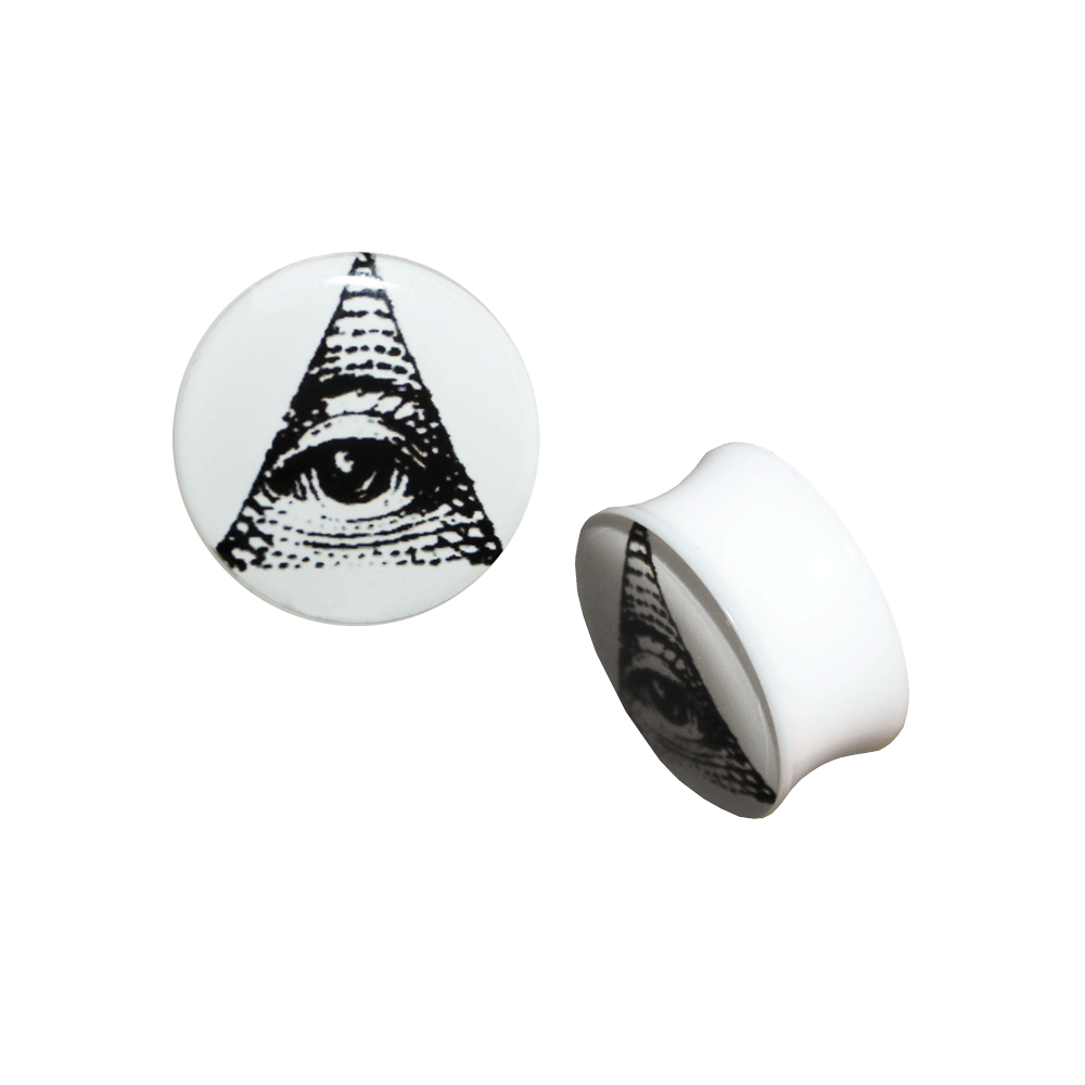 Illuminati Plug Acryl (white) - Premium  von Spirit of the Streets Mailorder für nur €2.90! Shop now at Spirit of the Streets Mailorder