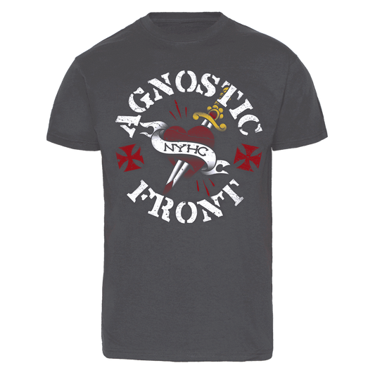 Agnostic Front "NYHC Heart" T-Shirt (charcoal)