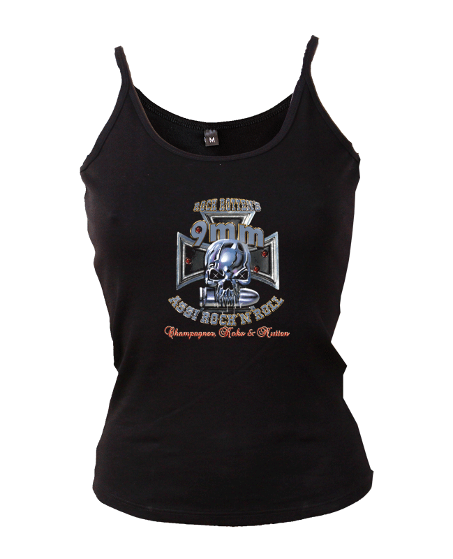 9mm Assi Rock'n'Roll "C.K.N." Girly Trägershirt - Premium  von RUSTY für nur €14.90! Shop now at Spirit of the Streets Mailorder