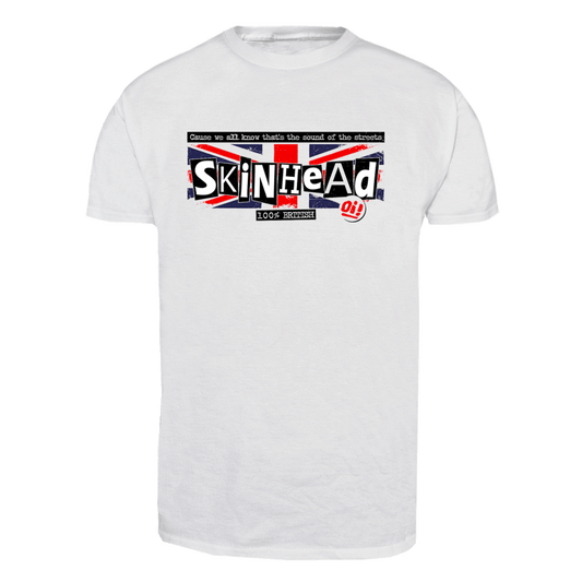 Skinhead "100 % British" T-Shirt (weiss)