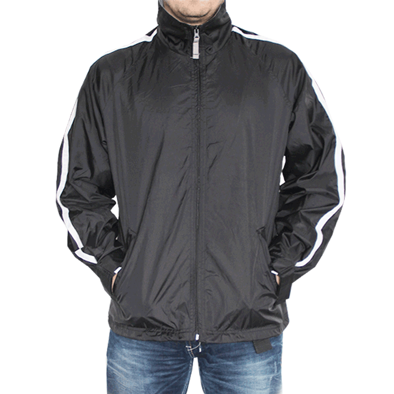 B&C Windjacke (schwarz/weiß)