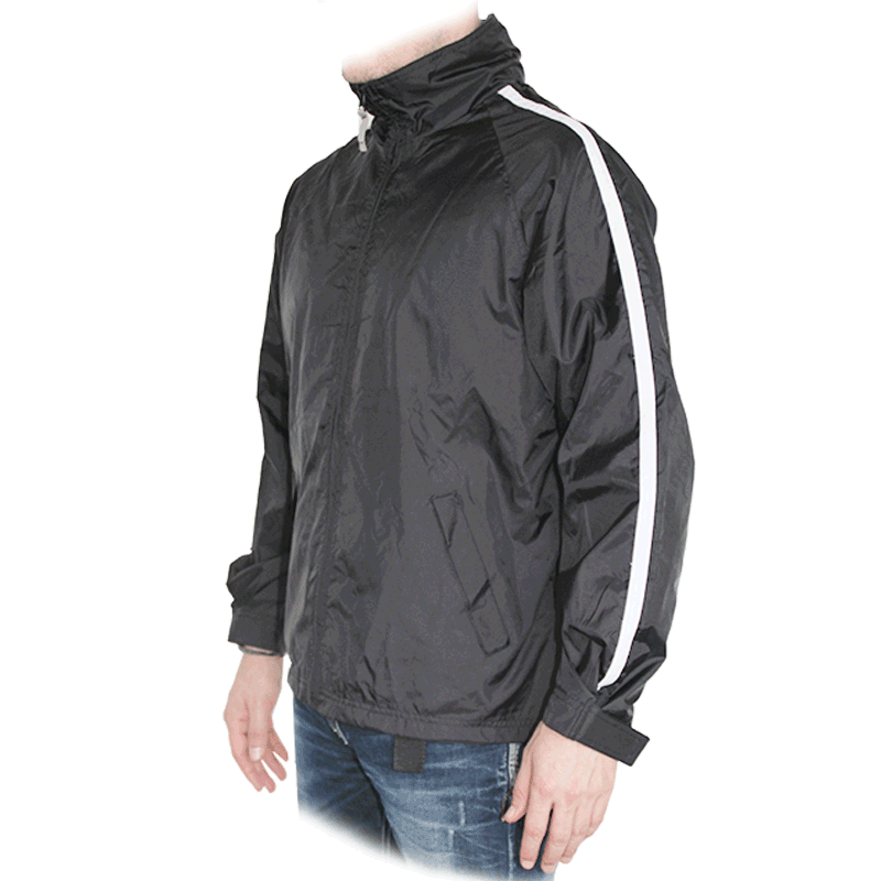 B&C Windjacke (schwarz/weiß)