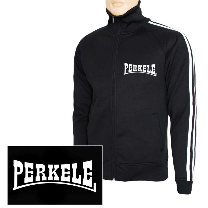 Perkele "small Logo" Trainingsjacke mit Streifen (slimfit) - Premium  von Spirit of the Streets für nur €34.90! Shop now at SPIRIT OF THE STREETS Webshop