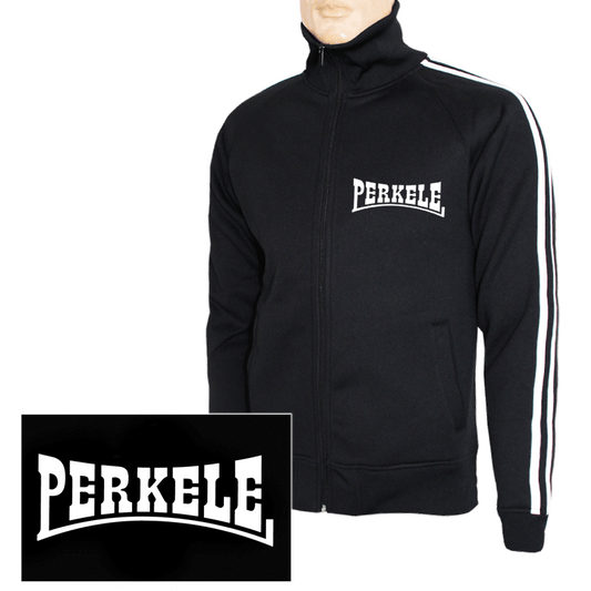 Perkele "small Logo" Trainingsjacke mit Streifen (slimfit)
