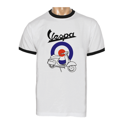 Vespa "Target" Ringer Shirt (white)