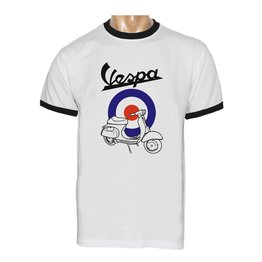 Vespa "Target" Ringer Shirt (white)