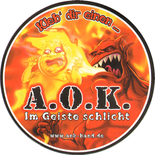 A.O.K. "Im Geiste schlicht" Aufkleber / sticker - Premium  von KB Records für nur €1! Shop now at Spirit of the Streets Mailorder
