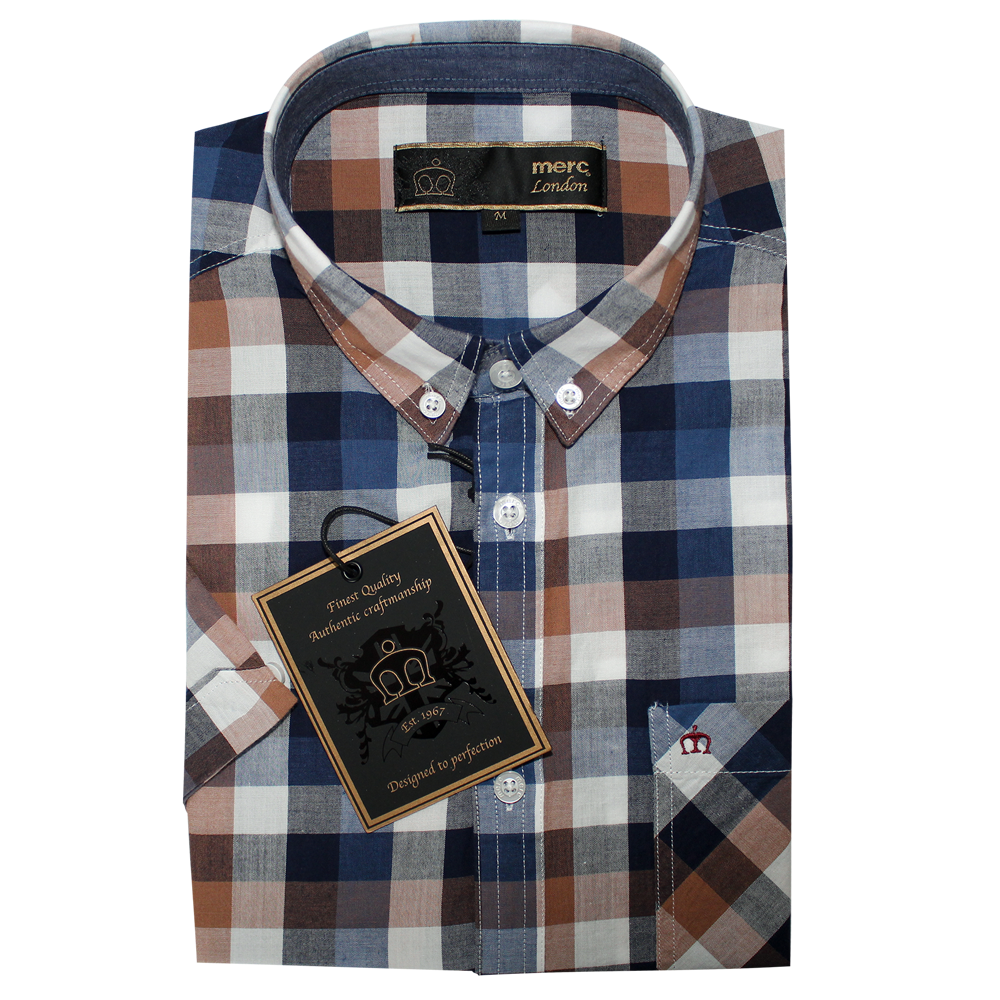 Merc "Ashford" Button Down Hemd (braun) - Premium  von Merc London für nur €39.90! Shop now at Spirit of the Streets Mailorder