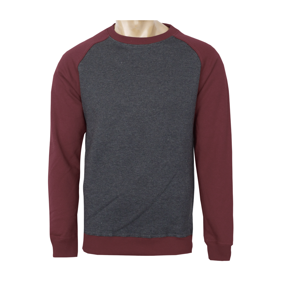 Urban Classics "2Tone" Sweatshirt (charcoal/ruby)