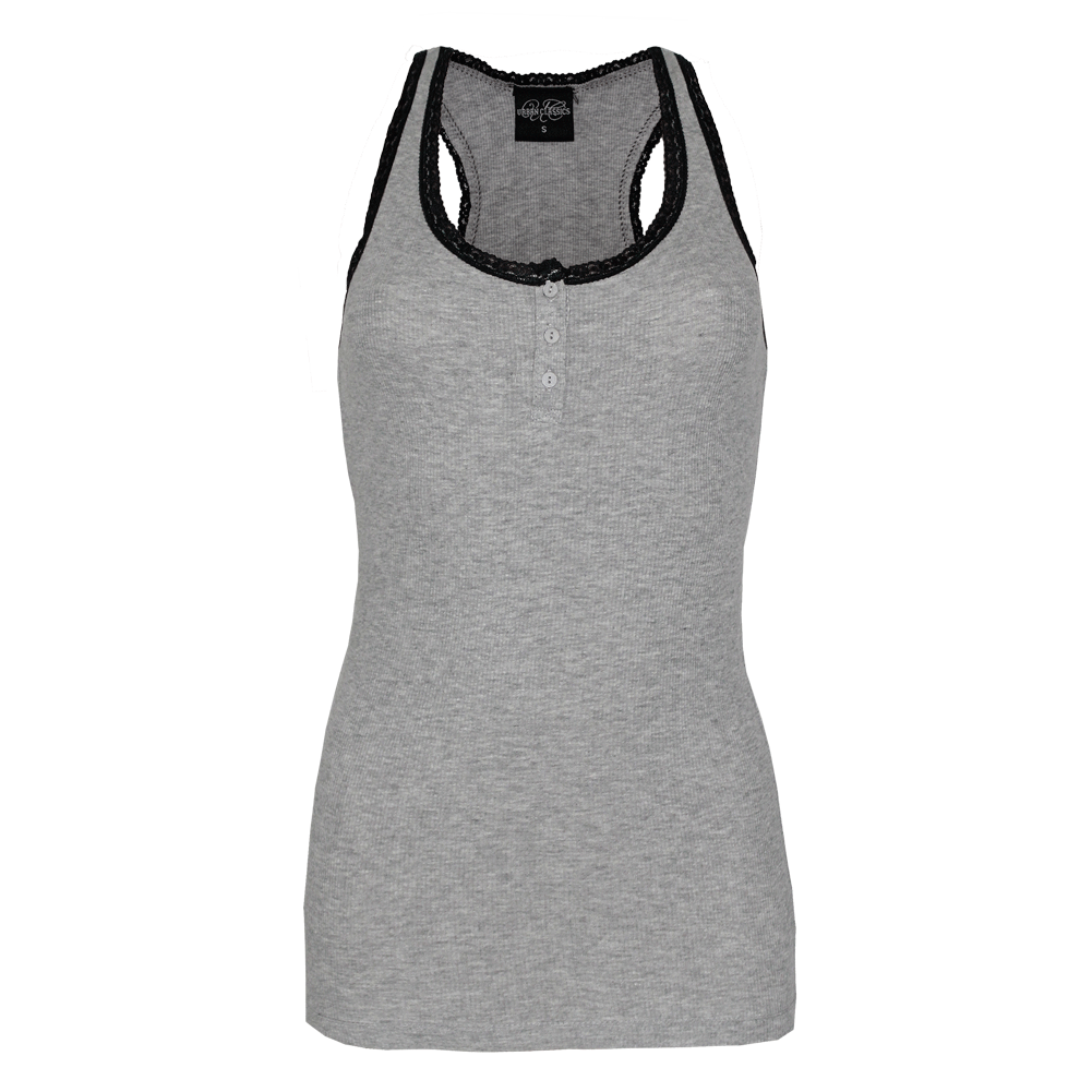 Urban Classics "Button Laces" Girly Tank Top (grey)