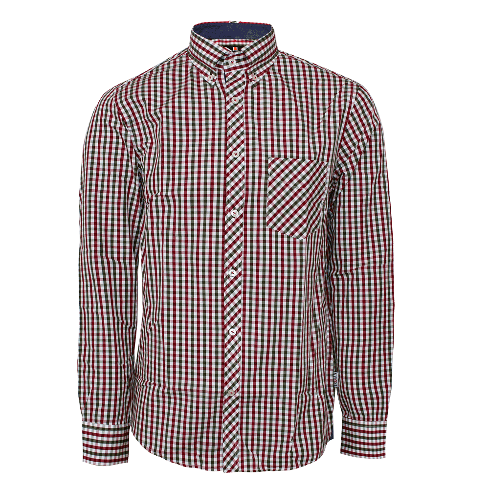 Trojan "Gingham Check" Hemd (lang) (blood)